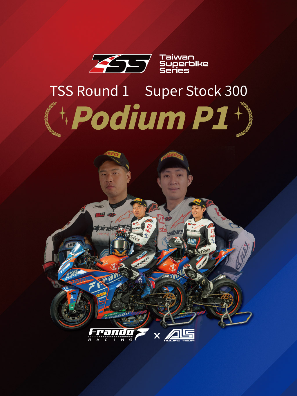 TSS第一站原厂300cc组，決赛第1名?